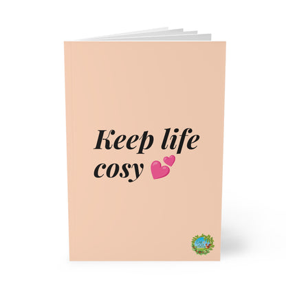 A5 Notebook - Keep Life Cosy Oak and Holly Branded